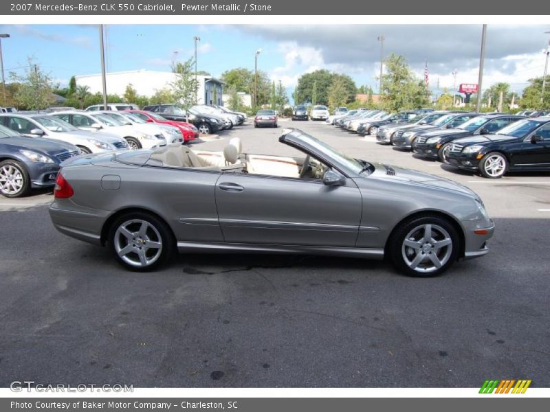 Pewter Metallic / Stone 2007 Mercedes-Benz CLK 550 Cabriolet