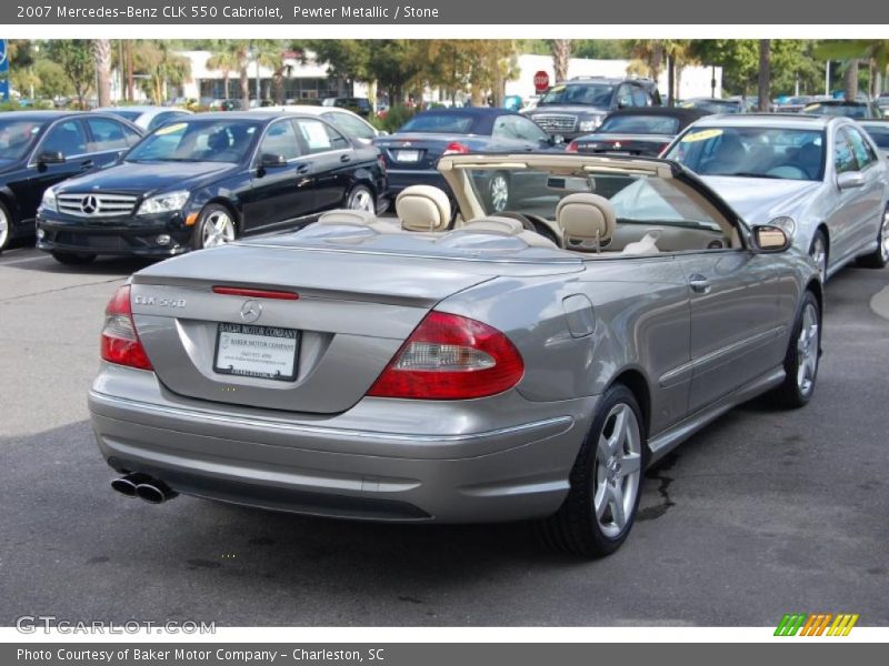 Pewter Metallic / Stone 2007 Mercedes-Benz CLK 550 Cabriolet