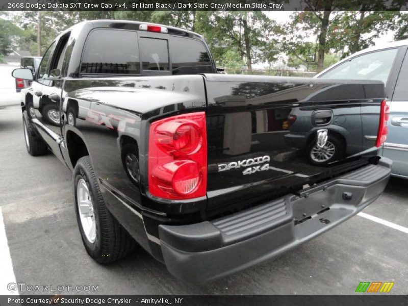 Brilliant Black / Dark Slate Gray/Medium Slate Gray 2008 Dodge Dakota SXT Crew Cab 4x4