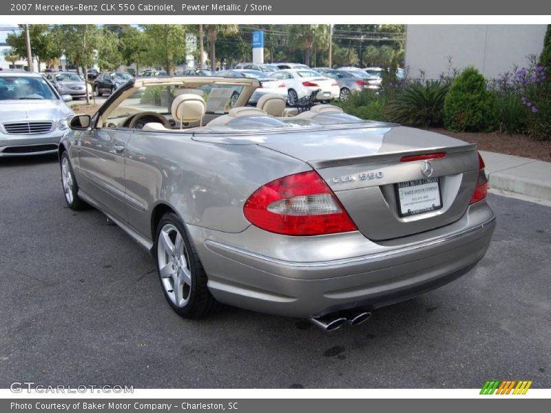 Pewter Metallic / Stone 2007 Mercedes-Benz CLK 550 Cabriolet