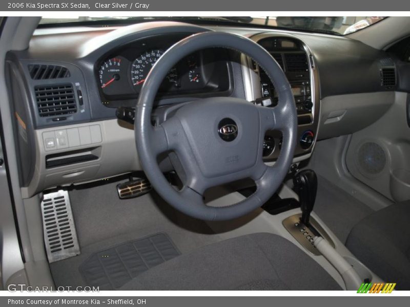 Clear Silver / Gray 2006 Kia Spectra SX Sedan