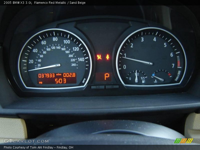 Flamenco Red Metallic / Sand Beige 2005 BMW X3 3.0i