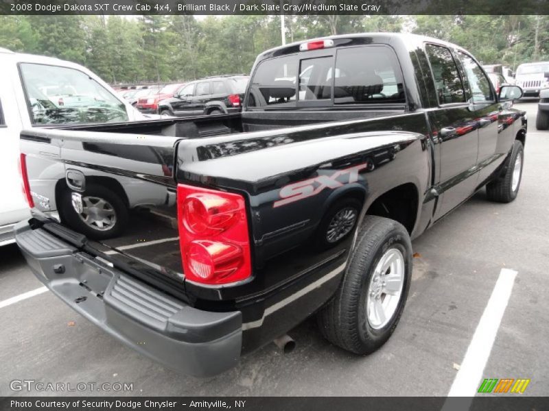Brilliant Black / Dark Slate Gray/Medium Slate Gray 2008 Dodge Dakota SXT Crew Cab 4x4