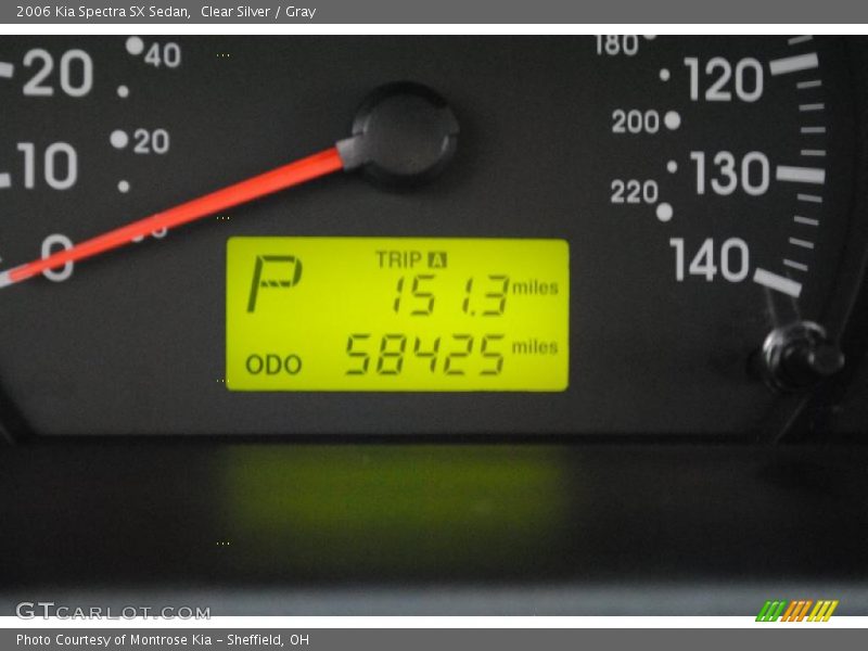 Clear Silver / Gray 2006 Kia Spectra SX Sedan