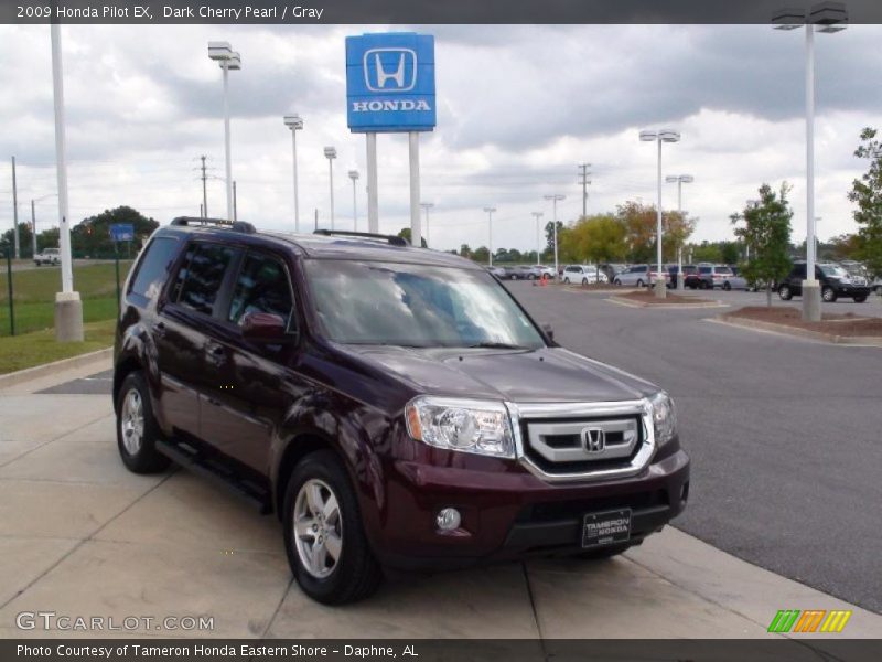 Dark Cherry Pearl / Gray 2009 Honda Pilot EX