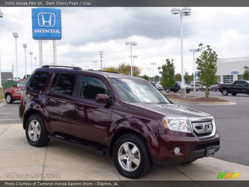 Dark Cherry Pearl / Gray 2009 Honda Pilot EX
