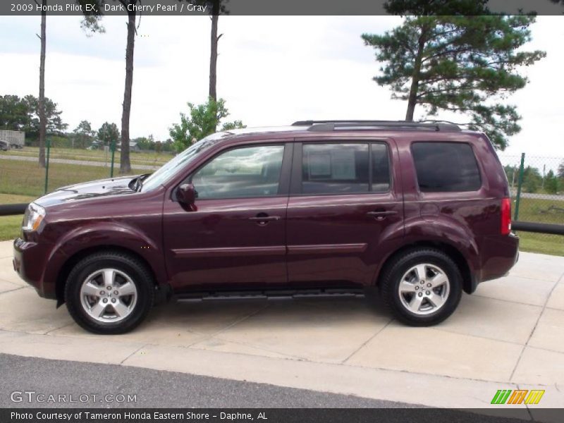 Dark Cherry Pearl / Gray 2009 Honda Pilot EX