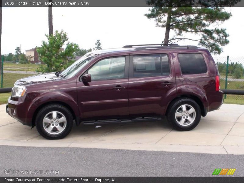 Dark Cherry Pearl / Gray 2009 Honda Pilot EX