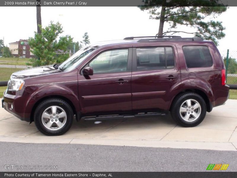 Dark Cherry Pearl / Gray 2009 Honda Pilot EX