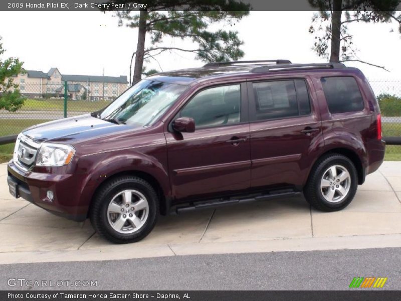 Dark Cherry Pearl / Gray 2009 Honda Pilot EX