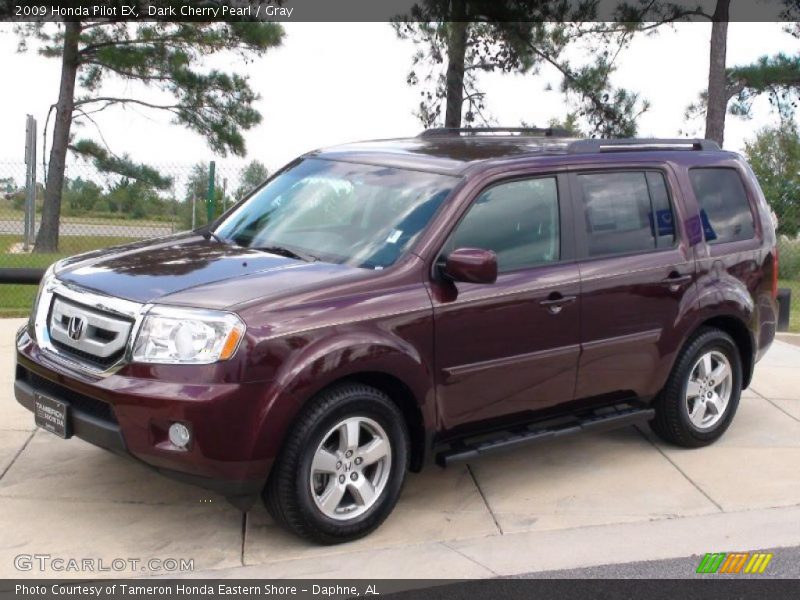 Dark Cherry Pearl / Gray 2009 Honda Pilot EX