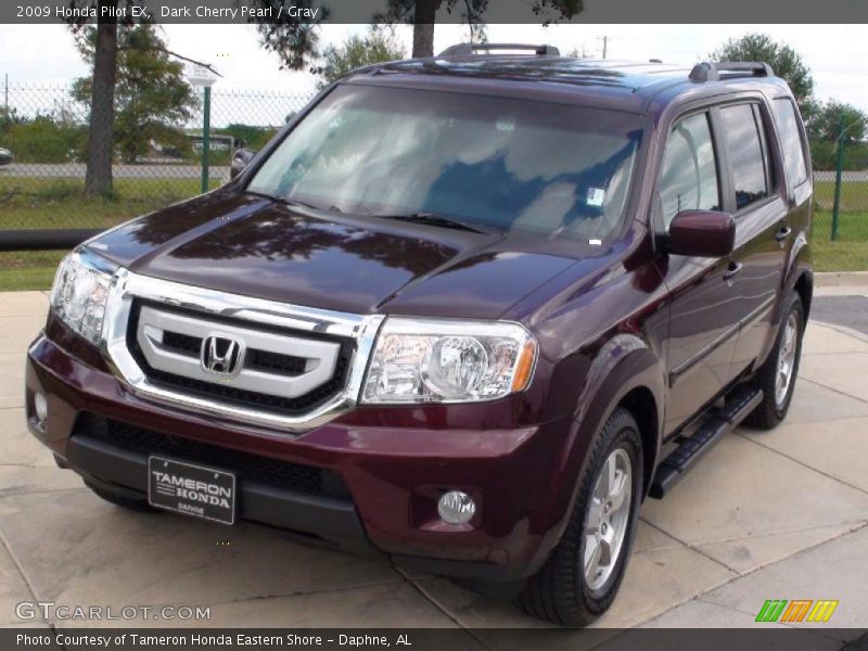 Dark Cherry Pearl / Gray 2009 Honda Pilot EX