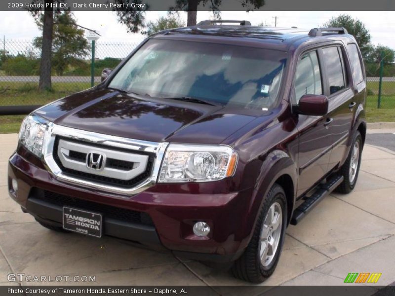 Dark Cherry Pearl / Gray 2009 Honda Pilot EX