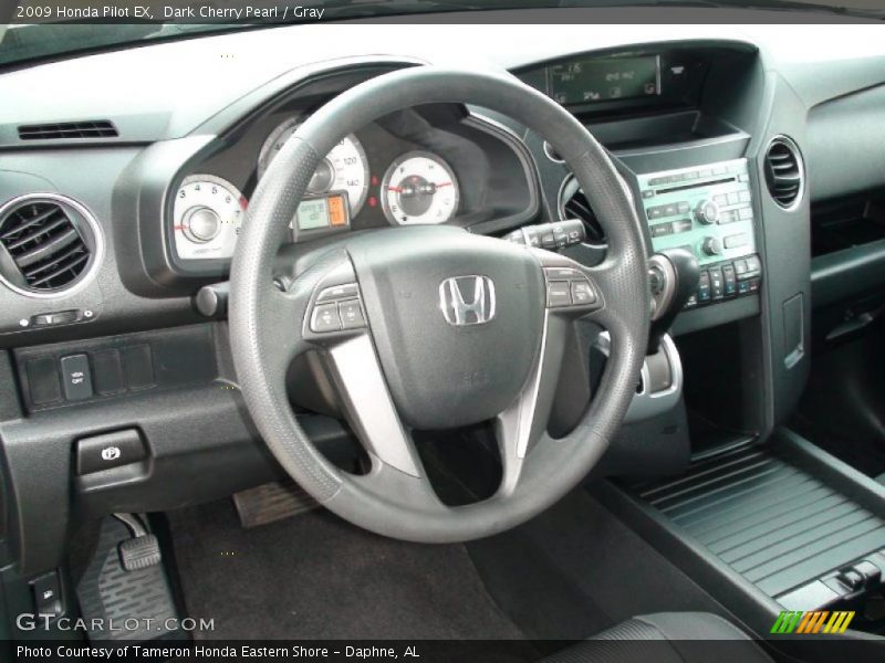 Dark Cherry Pearl / Gray 2009 Honda Pilot EX