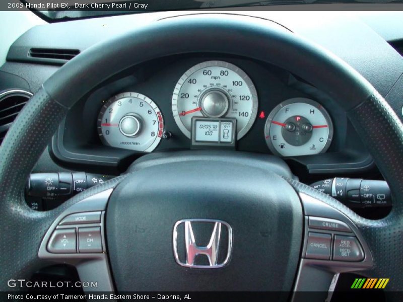 Dark Cherry Pearl / Gray 2009 Honda Pilot EX