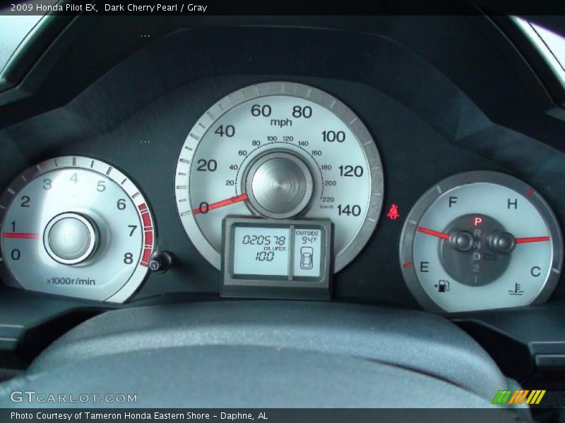 Dark Cherry Pearl / Gray 2009 Honda Pilot EX