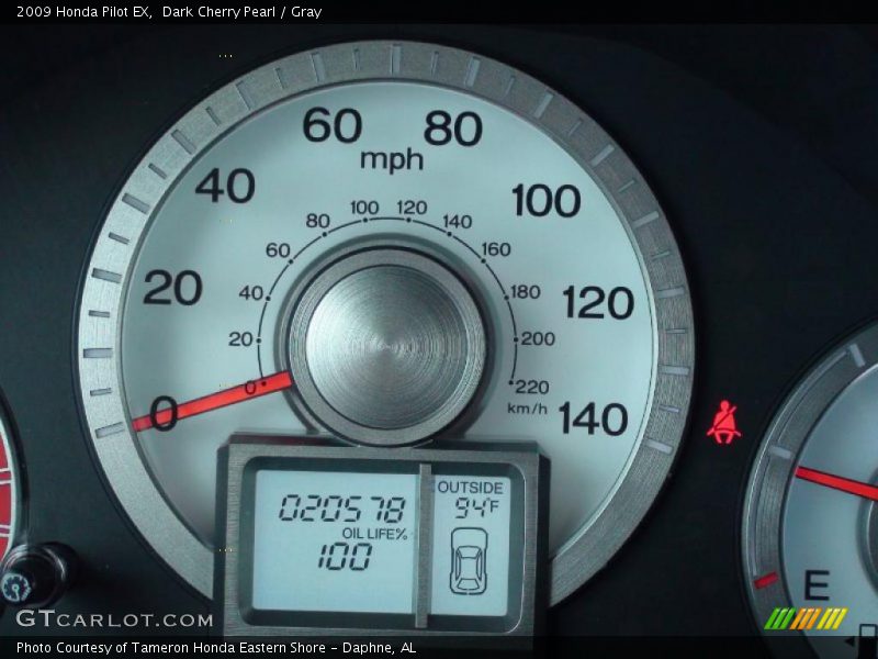 Dark Cherry Pearl / Gray 2009 Honda Pilot EX