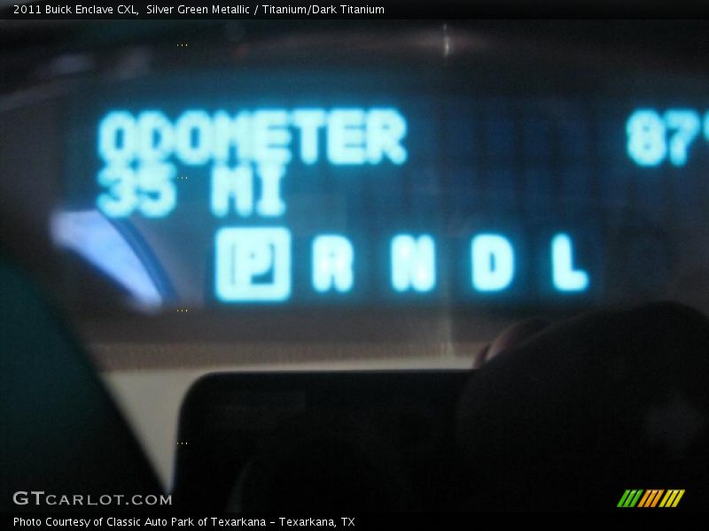 Silver Green Metallic / Titanium/Dark Titanium 2011 Buick Enclave CXL