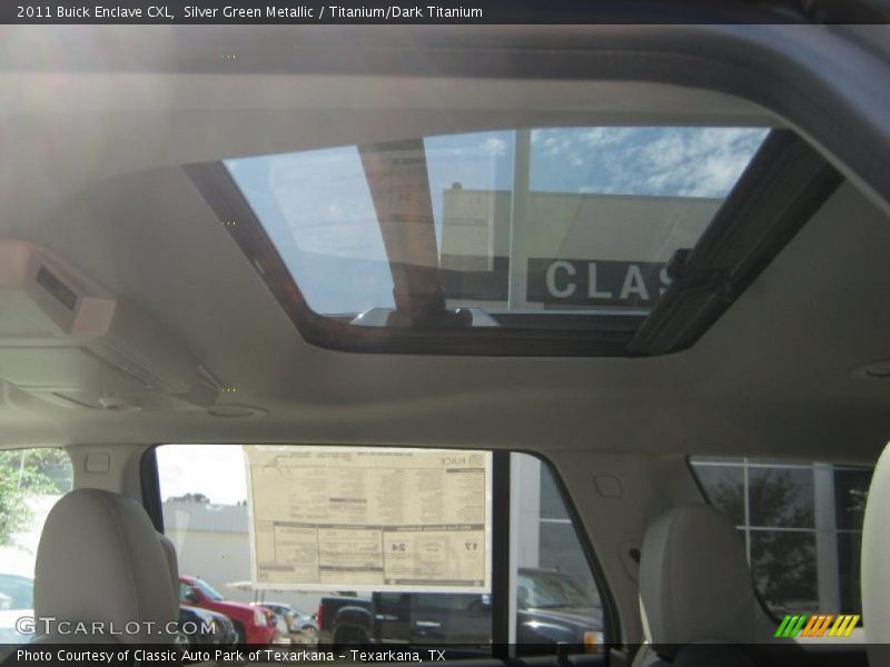 Silver Green Metallic / Titanium/Dark Titanium 2011 Buick Enclave CXL