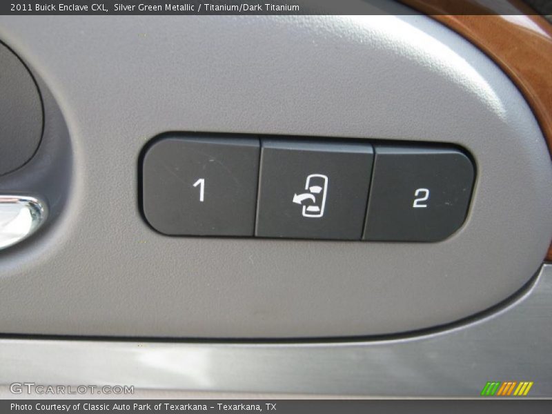 Silver Green Metallic / Titanium/Dark Titanium 2011 Buick Enclave CXL