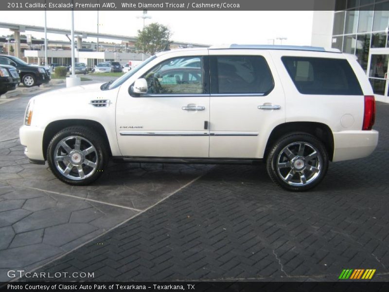 White Diamond Tricoat / Cashmere/Cocoa 2011 Cadillac Escalade Premium AWD