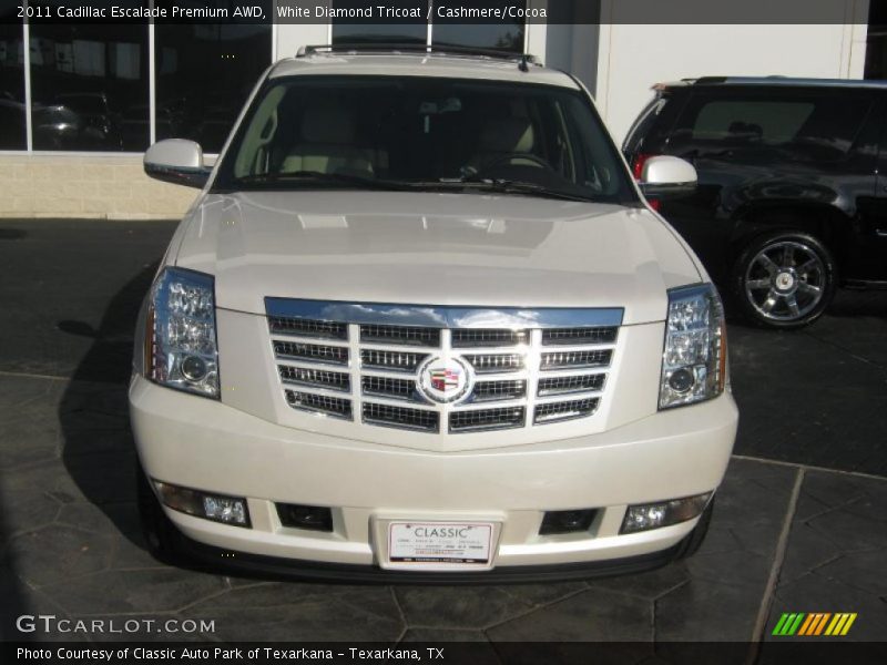 White Diamond Tricoat / Cashmere/Cocoa 2011 Cadillac Escalade Premium AWD