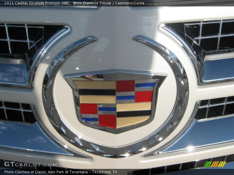 White Diamond Tricoat / Cashmere/Cocoa 2011 Cadillac Escalade Premium AWD