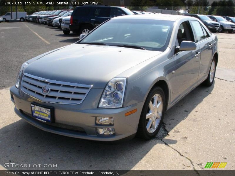 Sunset Blue / Light Gray 2007 Cadillac STS 4 V6 AWD