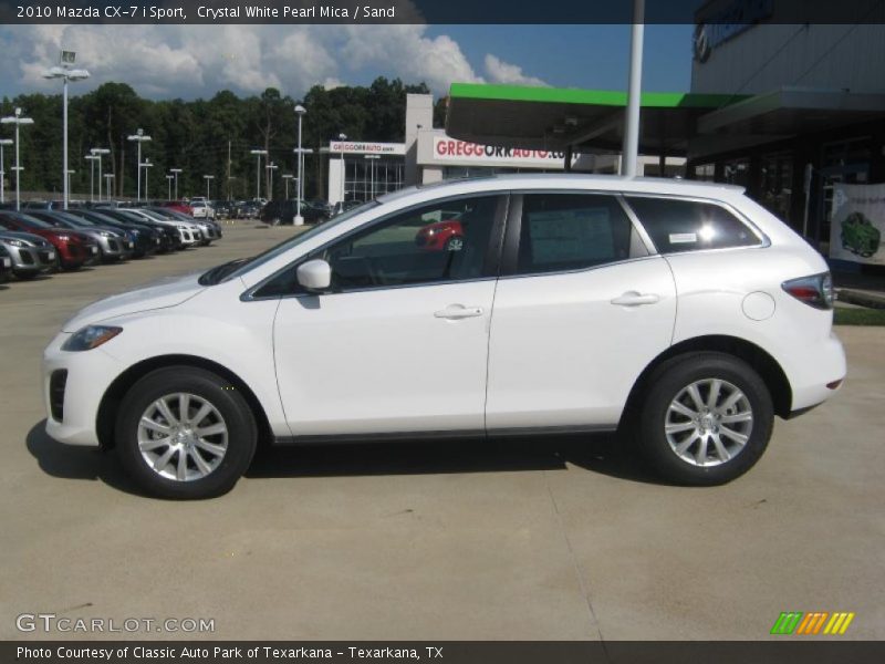 Crystal White Pearl Mica / Sand 2010 Mazda CX-7 i Sport