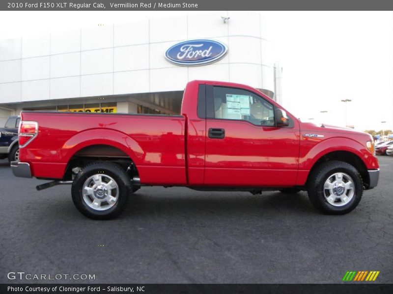 Vermillion Red / Medium Stone 2010 Ford F150 XLT Regular Cab
