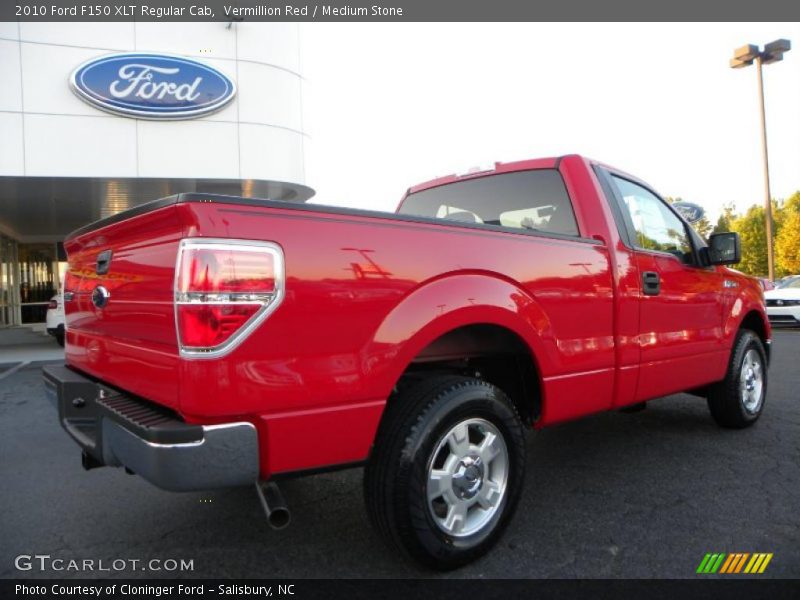 Vermillion Red / Medium Stone 2010 Ford F150 XLT Regular Cab