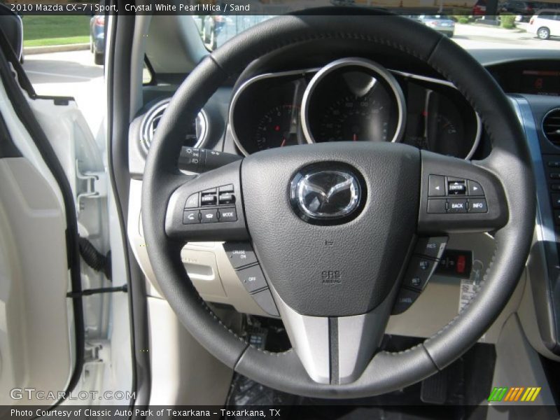 Crystal White Pearl Mica / Sand 2010 Mazda CX-7 i Sport