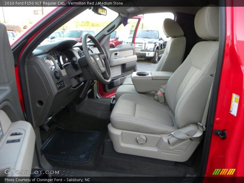 Vermillion Red / Medium Stone 2010 Ford F150 XLT Regular Cab