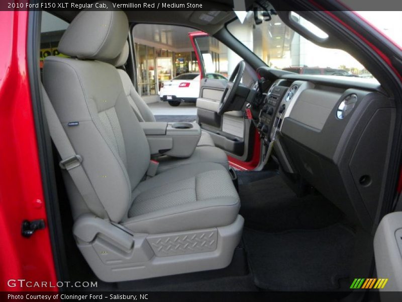 Vermillion Red / Medium Stone 2010 Ford F150 XLT Regular Cab