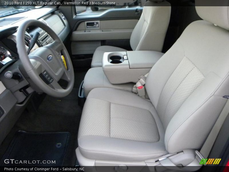 Vermillion Red / Medium Stone 2010 Ford F150 XLT Regular Cab