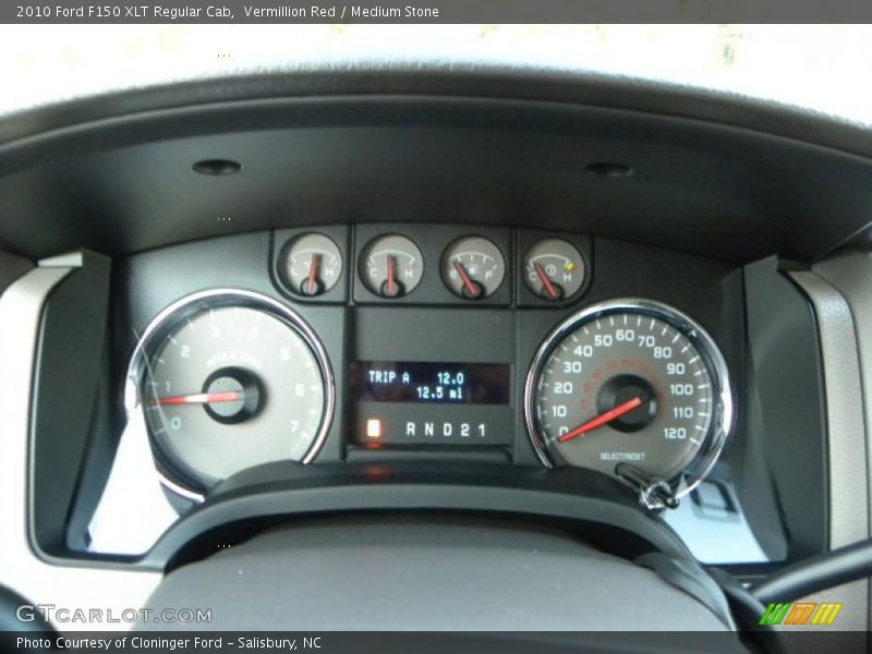 Vermillion Red / Medium Stone 2010 Ford F150 XLT Regular Cab