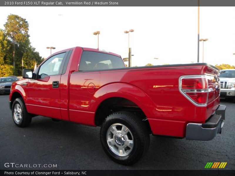 Vermillion Red / Medium Stone 2010 Ford F150 XLT Regular Cab