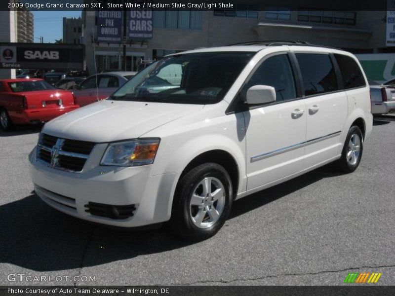 Stone White / Medium Slate Gray/Light Shale 2009 Dodge Grand Caravan SXT