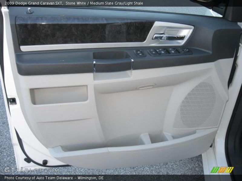 Stone White / Medium Slate Gray/Light Shale 2009 Dodge Grand Caravan SXT
