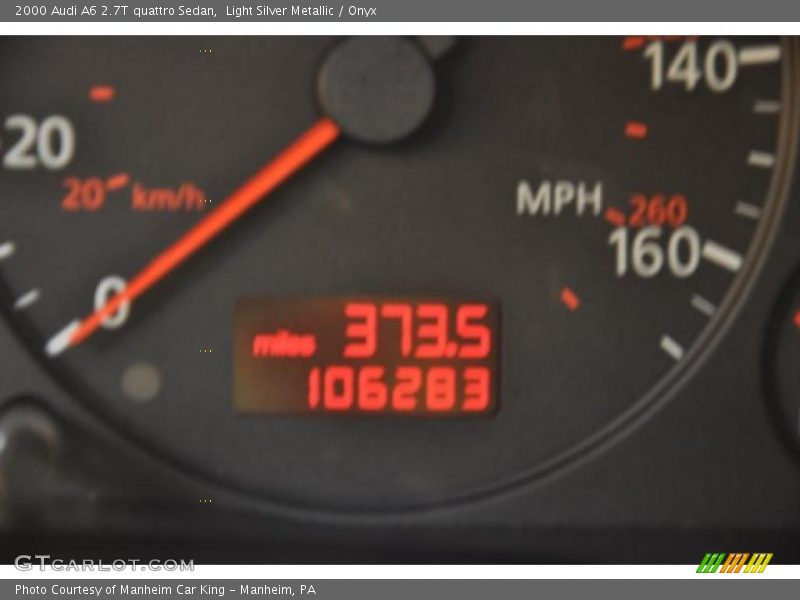 Light Silver Metallic / Onyx 2000 Audi A6 2.7T quattro Sedan