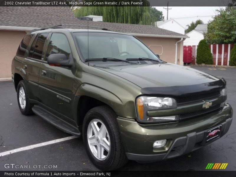Medium Sage Green Metallic / Dark Pewter 2002 Chevrolet TrailBlazer LTZ 4x4