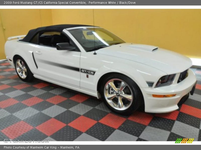 Performance White / Black/Dove 2009 Ford Mustang GT/CS California Special Convertible