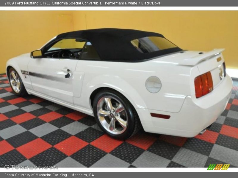 Performance White / Black/Dove 2009 Ford Mustang GT/CS California Special Convertible