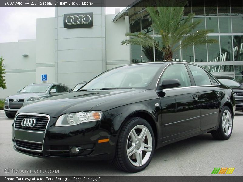 Brilliant Black / Ebony 2007 Audi A4 2.0T Sedan