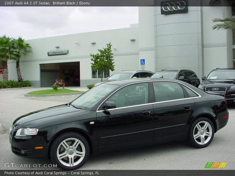 Brilliant Black / Ebony 2007 Audi A4 2.0T Sedan