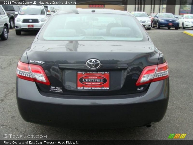 Magnetic Gray Metallic / Ash 2011 Toyota Camry LE