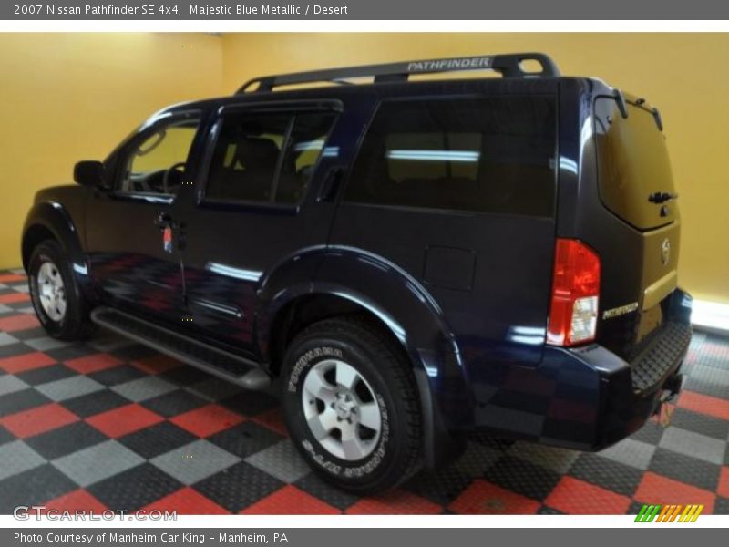 Majestic Blue Metallic / Desert 2007 Nissan Pathfinder SE 4x4