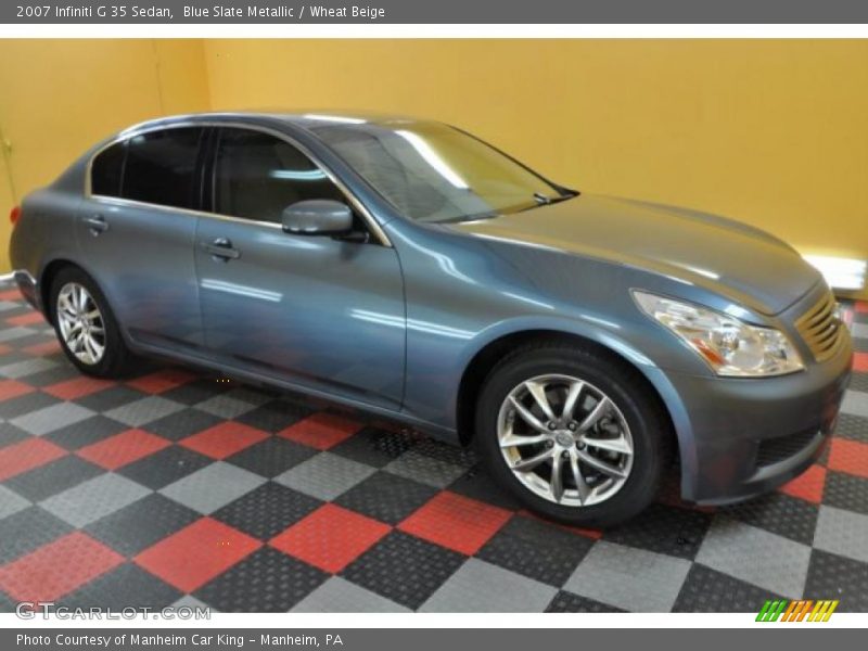 Blue Slate Metallic / Wheat Beige 2007 Infiniti G 35 Sedan