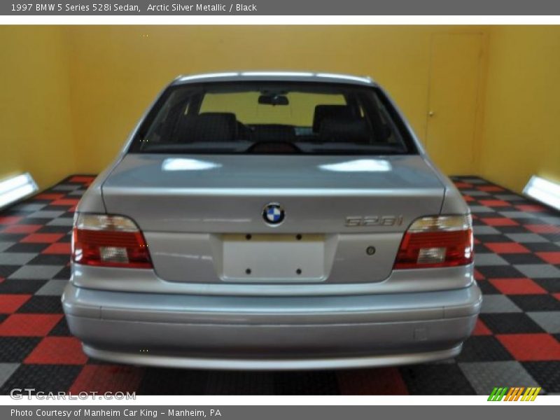 Arctic Silver Metallic / Black 1997 BMW 5 Series 528i Sedan
