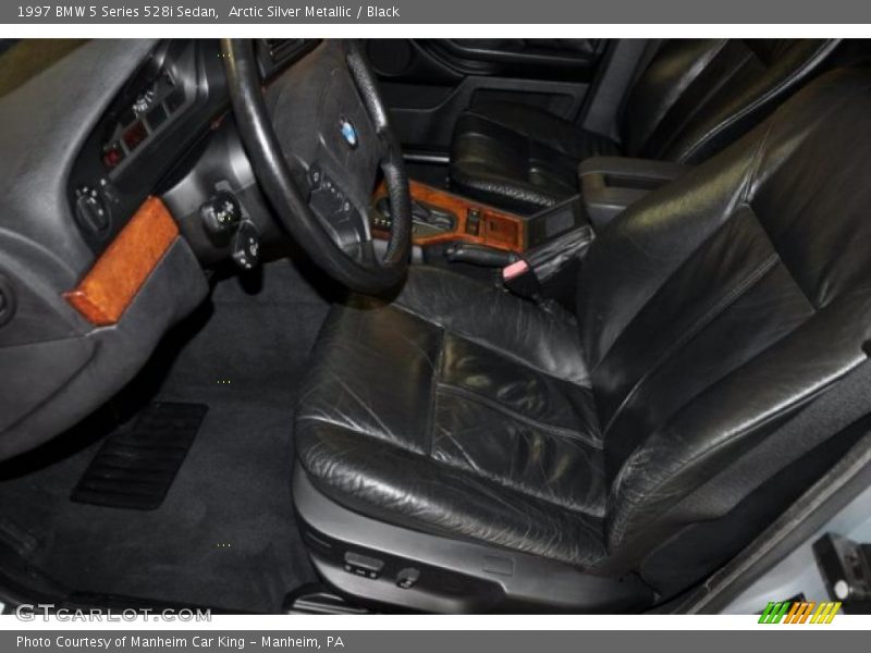 Arctic Silver Metallic / Black 1997 BMW 5 Series 528i Sedan